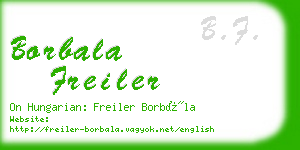 borbala freiler business card